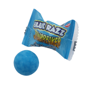 Wrapped Blue Razz Jawbreaker